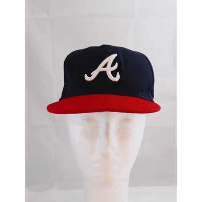 Atlanta Braves New Era Pro Model The 59 50 Blue & Red Fitted 6 3/4 Baseball Hat