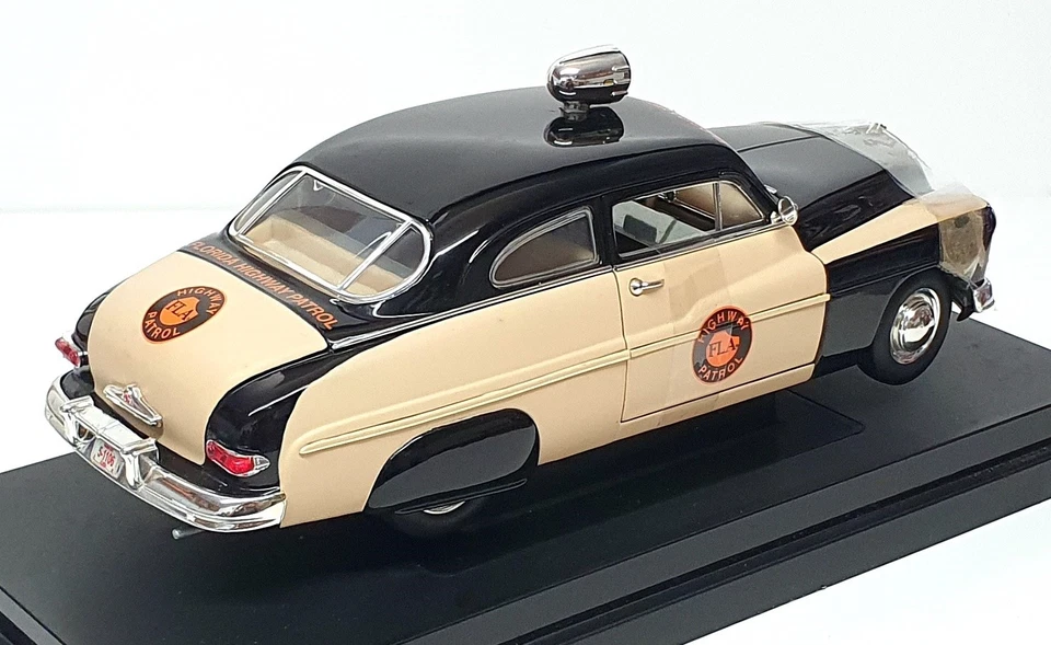 Ertl 1/18 Scale 32818 - 1949 Mercury Florida Highway Patrol Police - Black/Beige - Image 2 of 4