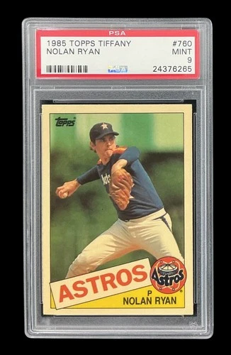 1985 topps tiffany #760 nolan ryan hof; glossy SP edition PSA 9  (iAPPEAL+)