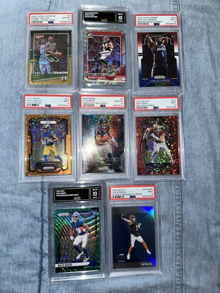 MONSTER Lot Of 8 Sports Cards with PSA GEM MT 10s, GMA 10s, PSA 9s, and more!