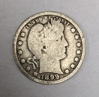 1899 P Barber Head Silver Quarter