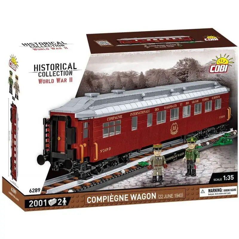 Wagon de Compiègne COBI-6289 cadeau idéal pour passionné d'histoire militaire et modélisme