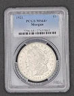 1921 Morgan Dollar | PCGS MS64+ | Rare Plus Grade!