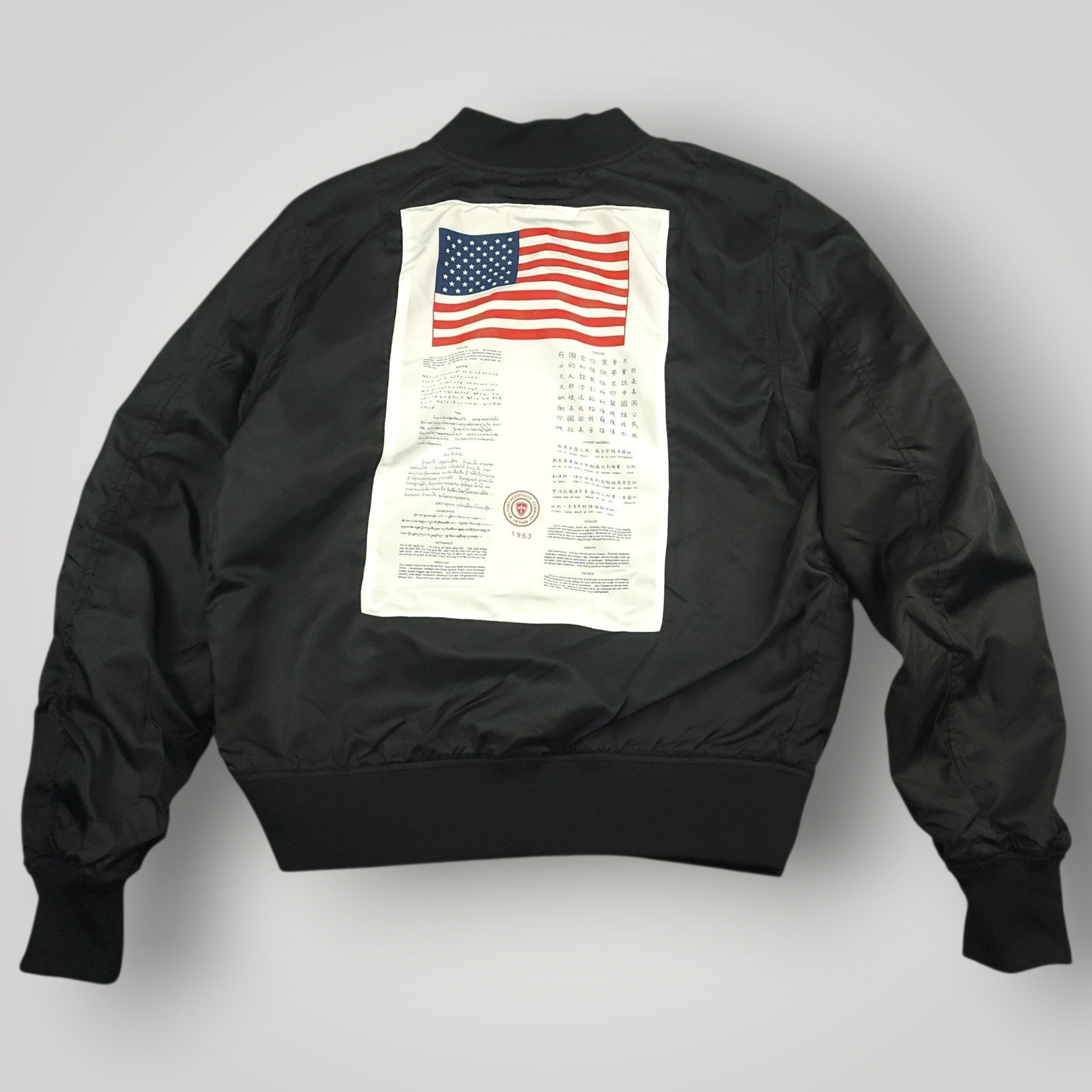 Alpha Industries Bomber Jacket Mens L 42 M-A1 Style Reversible Blood Chit Black