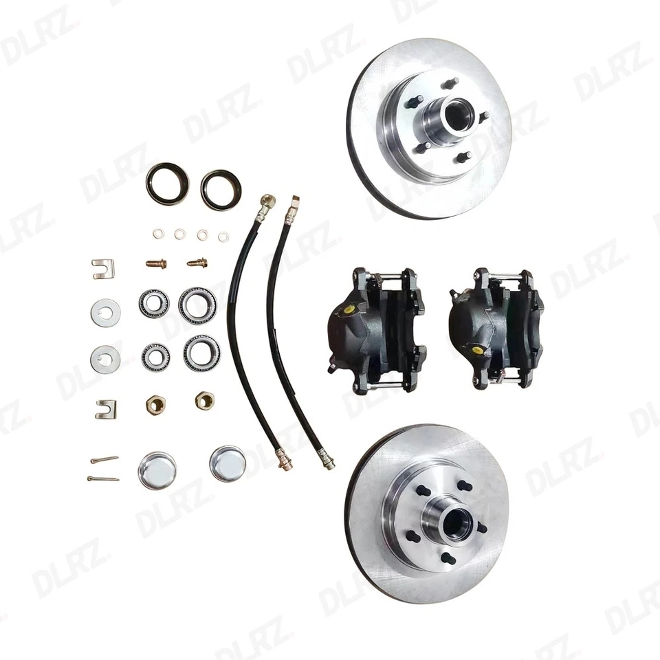 Комплект переднего дискового тормоза для переделки колеса грузовика Chevy C10 60-70 годов выпуска компонент 5 зажимов - Изображение 4 из 4