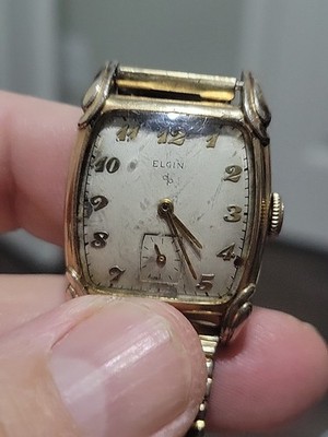 Vintage Men's Elgin  10k.R.G.P  Bezel manual  working 