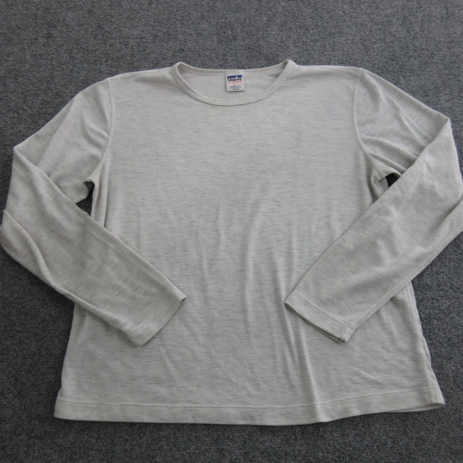 Patagonia Capilene Shirt Mens Large Gray Long Sleeve Lightweight Base Layer Top