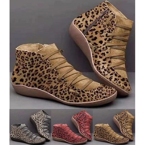 ladies leopard print flat shoes