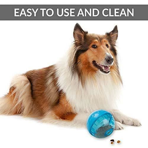 Juguetes interactivos OurPets IQ Treat Ball para perros (alimentador lento, juguetes rompecabezas para perros, golosinas Foto 4 de 4