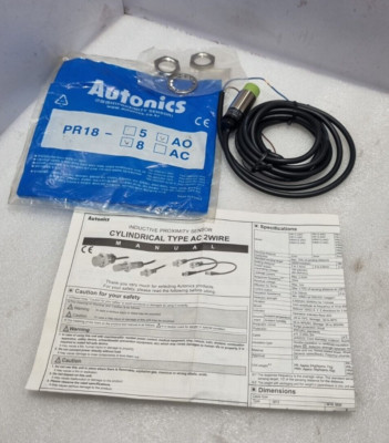 Autonics PR18-8AO Inductive Proximity Sensor Cylindrical Type AC 2 Wire