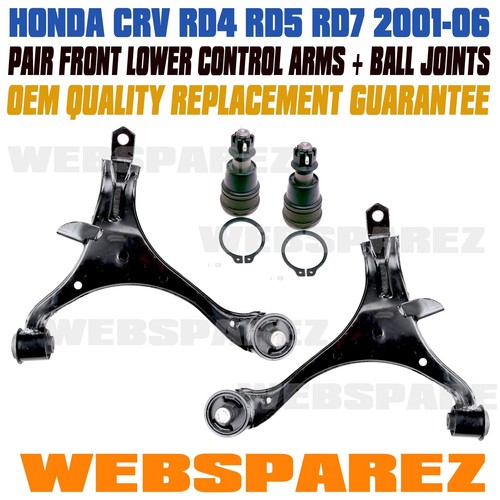 PAIR FRONT LOWER CONTROL ARMS & BALL JOINT FOR HONDA CRV RD5 RD7 20012006 LH+RH eBay