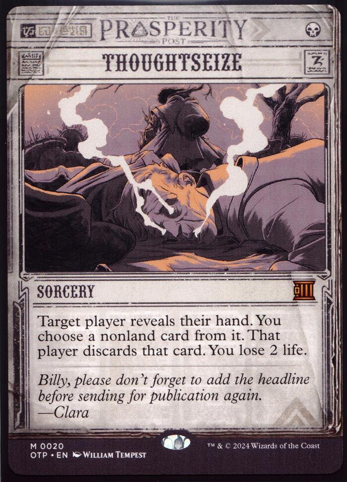 mtg cards like thoughtseize Thoughtseize - 20 Showcase not foil MTG OTP