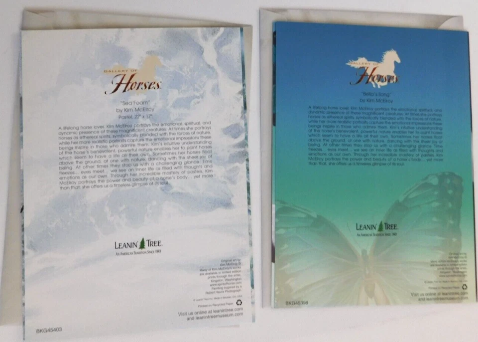 Horse Theme  Note Blank Greeting Card/envelope  Leanin Tree & Happy Birthday Lot - Image 4 of 4