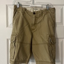 Abercrombie Fitch Kids Khaki Cargo Shorts Boys Size 14 Great Condition
