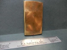 Chas T Kennedy WWII Era Cigarette Case Brass Monogrammed RK