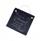 Geschenk für Schwester Schild beste Schwester der Welt - aus Schiefer – 11x11cm