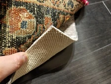 PREMIUM RUG PAD NATURAL RUBBER WITH FELT BACK THIN 3/16 INCH HARD & SOFT SURFACE