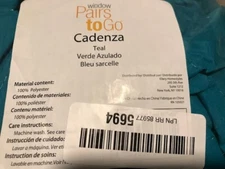 Pairs To Go Cadenza Microfiber Window Panel ( pair ), 80 X 63 Teal