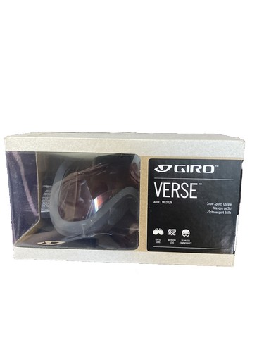 NEU Giro Verse Ski Snowboard Brille schwarz Streifen bernsteinrose Gläser Medium Erwachsene