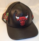 New Era Chicago Bulls 6x Champs Patch NBA 59FIFTY Faux Leather Baseball Hat Cap