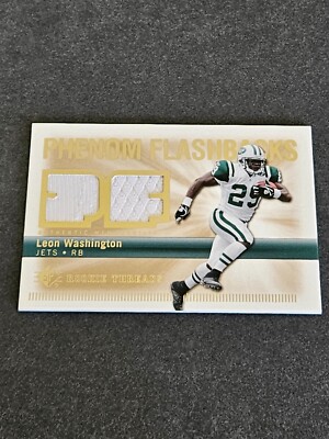 2007 SP Rookie Threads Phenom Flashbacks Jerseys #PHF-LW Leon Washington NY JETS