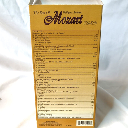 Best of Mozart 3 Cassette Tapes Figaro Salzburg Jupiter Figaro Symphony tested - Picture 2 of 7