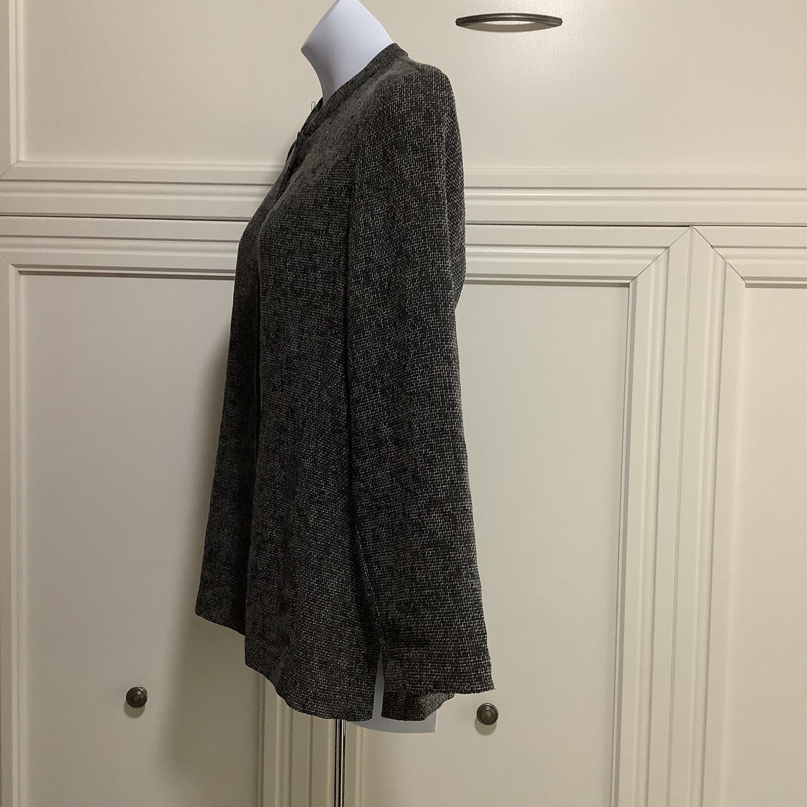 Robe De Soirée En Velours Noir Jones New York Taille 6 - Encolure Perlée, Ourlet Volanté, Sans Manches