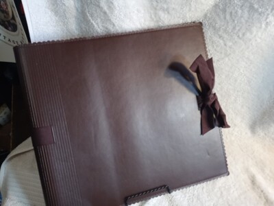 Spiral Bound Leather Scrapbook 12x 12 Pages. 14 Too Load Pages