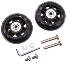 2Set OD 70mm Luggage Suitcase Replacement Wheels Axles Repair Wrench 22mm