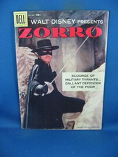 WALT DISNEY PRESENTS ZORRO FOUR COLOR 882 F VF TOTH 1958 DELL