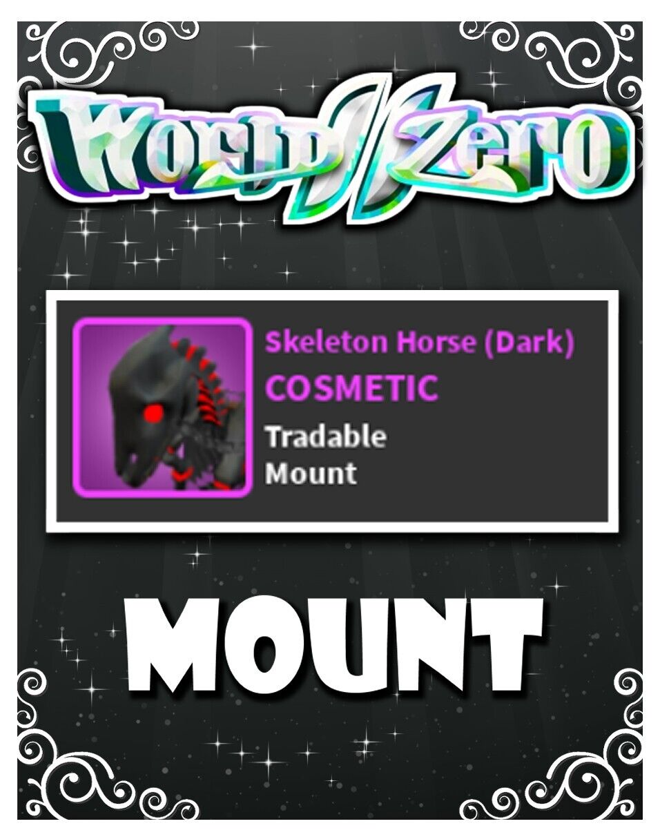 World Zero - Roblox - MOUNT - Skeleton Horse (Dark)