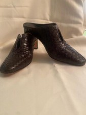 BRIGHTON brown leather mules, size 7 M