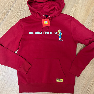 Sweat à capuche rouge homme The Simpsons Moe Christmas Oh What Fun
