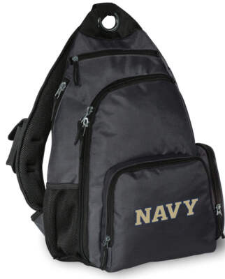 Naval Academy Sling Backpack   USNA Navy Midshipmen Crossbody Bag