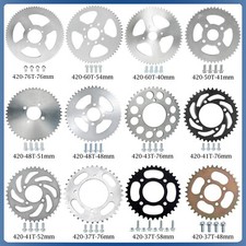 420 Chain Rear Sprocket 37T 41T 43T 48T 50T 60T 76T For Go Kart Bike 4 Wheelers