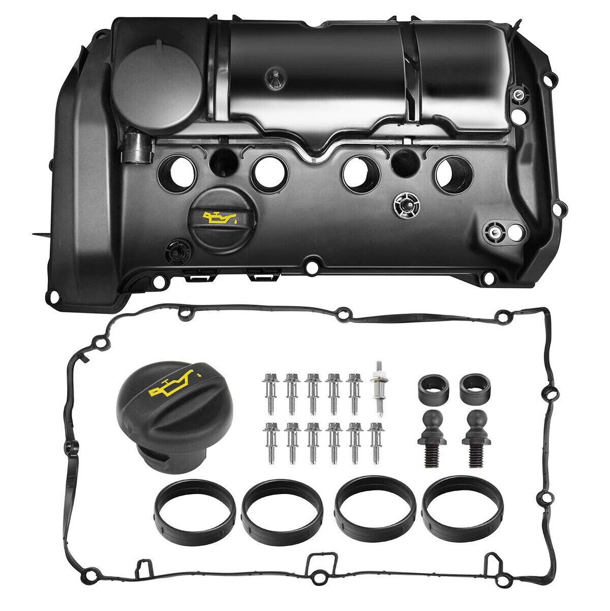 Hajus Rocker Valve Cover With Gasket, Cap & PCV For BMW 1 Series F20 116i – 11127646553