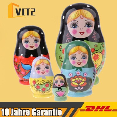 Holz Puppen Russische Matroschka Babuschka Matrjoschka Russin Tuch Handwerk Kit