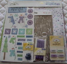 DOODLEBUG DESIGN " Whimsical Winter Kit" 16 Items Per Kit 381