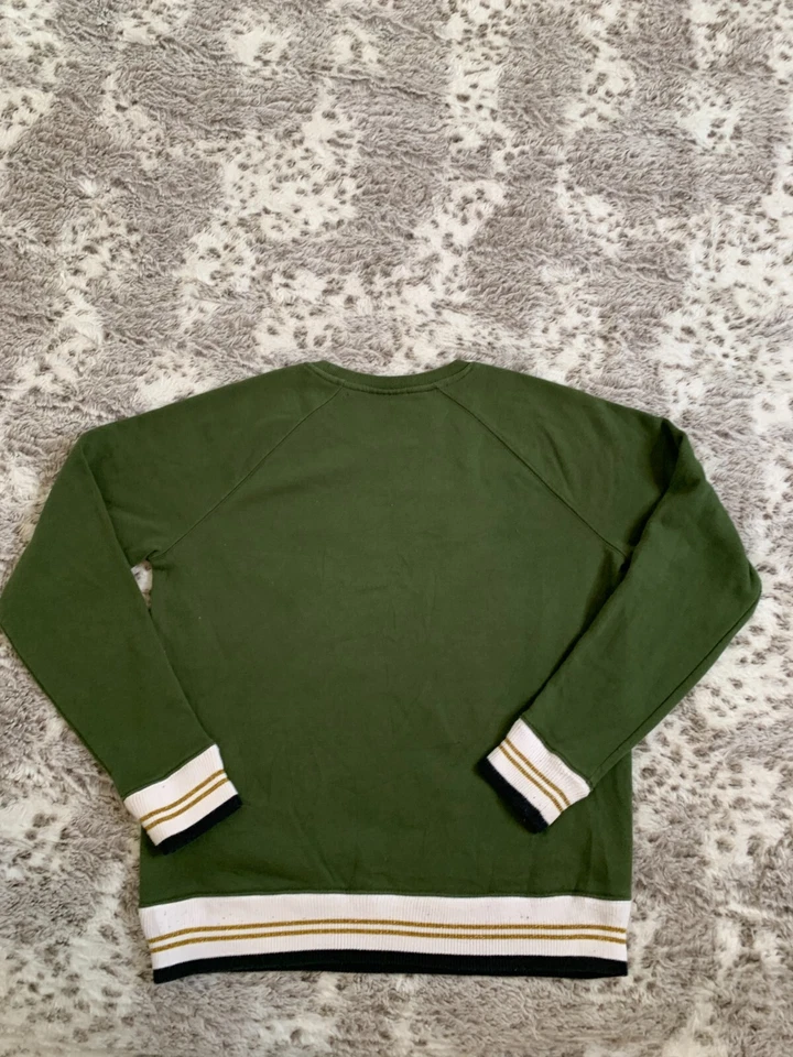 Suéter feminino Fila verde médio gola redonda pulôver de lã ao ar livre - Imagem 3 de 4