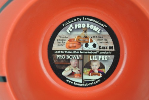 Basketball Bowl , By Remarkabowl. Orange, Pets or child bowl, BPA free non-tip - Picture 3 of 3