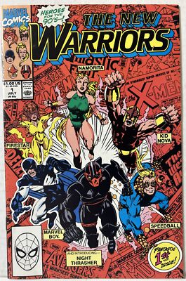 The New Warriors # 1:  From The Ground Up!  1st Night Thrasher, Marvel 1990 FN+