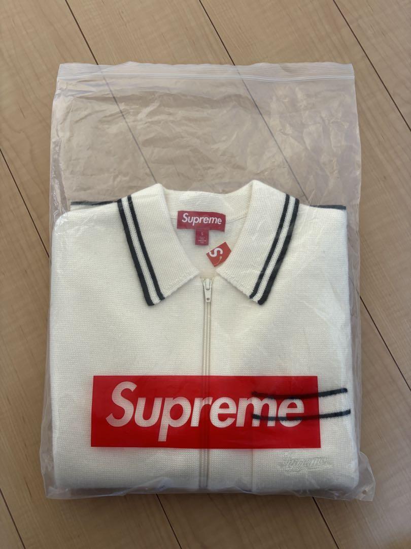Supreme Zip Up Polo Sweater White S Size | eBay Supreme Zip Up Polo Sweater White S Size | eBay