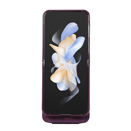 Luxus Gitter Leder Handy Reißverschluss Brieftasche Etui Abdeckung für Samsung Galaxy Z Flip Serie - Bild 28 von 54