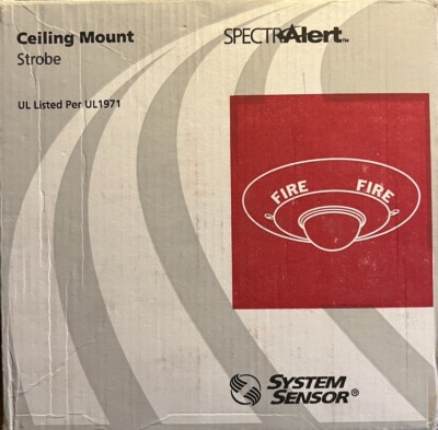 System Sensor SC2415 Ceiling Mount Fire Alarm Strobe 24VDC 15cd, Red