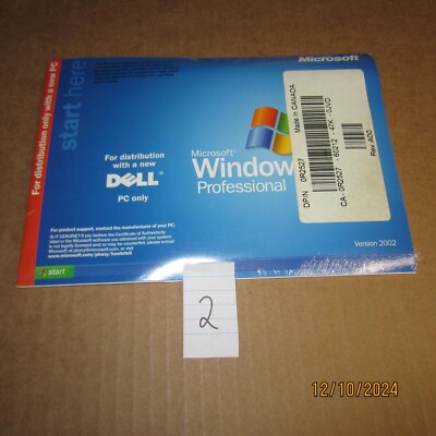 Sealed Microsoft Windows XP Professional Version 2002 NO Key Dell #2