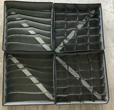 4PK Bra Socks Underwear Organizer Foldable Closet Organizer Drawer Organizer