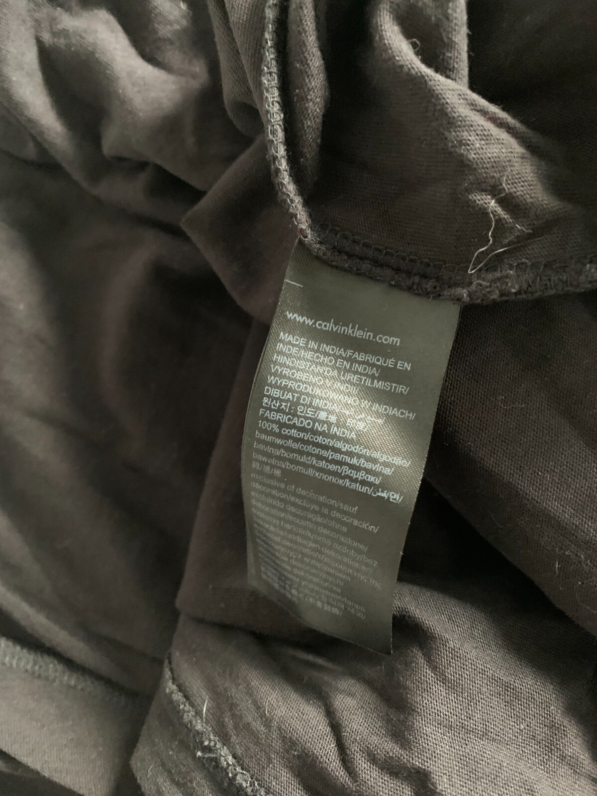 Calvin Klein Jeans Basic Black Men M size  T-shirt  White Logo Chest pocket thumbnail 6