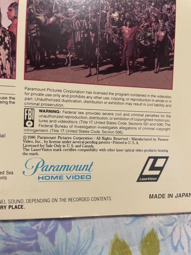 Stereo LASER DISC The Ten Commandments Extended Play paramount VideoDisc 1986 Ch - Picture 9 of 13