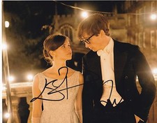 EDDIE REDMAYNE & FELICITY JONES SIGNED 8X10 PHOTO THEORY OF EVERYTHING COA C