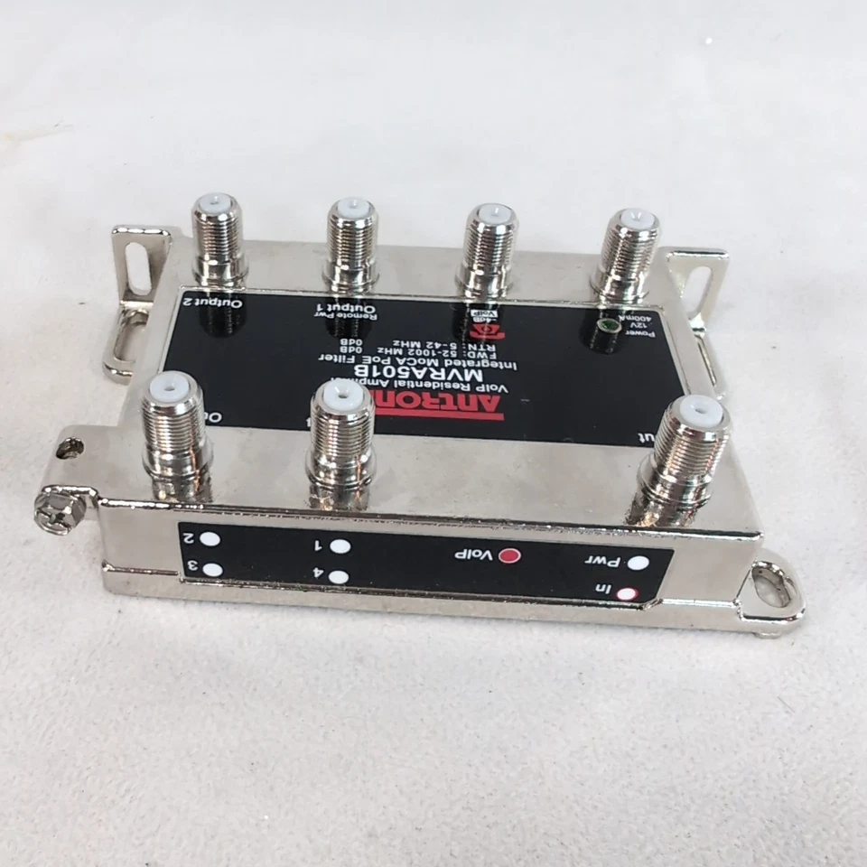 Antronix MVRA501B VoIP Residential Amplifier 4 Output UNTESTED Silver - Image 4 of 4